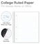 Dunwell 1Subject Notebook College Ruled Blue 100 Sheets 200 Pages Perforated Paper 3 Hole Punched Spiral Notebook 85 x 11 Protective Plastic Cover Divider with Pockets