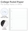 Dunwell 1Subject Notebook College Ruled Blue 100 Sheets 200 Pages Perforated Paper 3 Hole Punched Spiral Notebook 85 x 11 Protective Plastic Cover Divider with Pockets