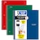 Five Star Spiral Notebook Study App 3 Pack 3 Subject College Ruled Paper Fights Ink Bleed Water Resistant Cover 812 x 11 150 Sheets Green Red Blue 820193