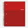Hamelin College Ruled Notebook Journal 85inx11in Spiral bound Hardcover 1 Subject Notebook 75shts150 Pages RUBY Red