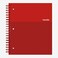 Hamelin College Ruled Notebook Journal 85inx11in Spiral bound Hardcover 1 Subject Notebook 75shts150 Pages RUBY Red