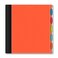 iScholar IQ 5Subject Poly Cover Wirebound Notebook College Ruled 11 x 85 Inch Sheet Size 200 Sheets Orange 59906OR