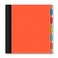 iScholar IQ 5Subject Poly Cover Wirebound Notebook College Ruled 11 x 85 Inch Sheet Size 200 Sheets Orange 59906OR