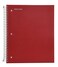 Mintra Office Durable Spiral Notebooks 5 Subject Chili Oil College Ruled 1pk