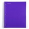 Mintra Office Durable Spiral Notebooks 5 Subject Purple College Ruled 1pk