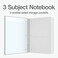 Oxford 3 Subject Spiral Notebook Notebooks for School Plastic Covers Back to School Supplies College Ruled 150 Sheets 2 Pack Black and Blue 1009293