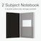Oxford Poly Spiral Notebook 2Subject for School College Ruled Paper 100 Sheets 6 x 95 Inches 2 Double Pocket Dividers Black Cover 1002544