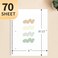 SUNEE Spiral Notebooks College Ruled 1Subject 4 Pack 8 x 1012 inch 70 Sheets per Notebook 3Hole Punched Paper Green Grey Beige Red for Work Home School Writing Journal