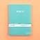 Yoobi Notebook with Printed Cover 60 College Ruled Sheets Mint Multicolor Pack of 3 YOOB4192675
