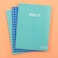 Yoobi Notebook with Printed Cover 60 College Ruled Sheets Mint Multicolor Pack of 3 YOOB4192675