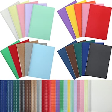 Zhehao 100 Pack Mini Notebooks Colorful Journals Notebooks Small Pocket Notebook Set Mini Journal Memo Notepads Lined Notebook for Kids Office Supplies School Supplies 35 x 55 Inch 24 Sheets 48 Pages