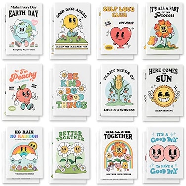 THiNKABLE Mini Notebooks for Kids Set of 24 Retro Mini Kid Journals Bulk Small Notebooks for Party Favors Back to School Supplies Inspirational Notebooks Pocket Journal sets