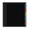 iScholar IQ 5Subject Poly Cover Wirebound Notebook College Ruled 11 x 85 Inch Sheet Size 200 Sheets Black 59906BK