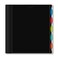 iScholar IQ 5Subject Poly Cover Wirebound Notebook College Ruled 11 x 85 Inch Sheet Size 200 Sheets Black 59906BK