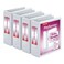 Cardinal Performer 3Ring Binders 3 NonLocking SlantD Rings 725Sheet Capacity ClearVue Presentation NonStick PVCFree White 4Pack 27600