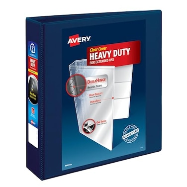 Avery Heavy Duty View 3 Ring Binder 2 One Touch EZD Ring 6 Navy Blue Binders 79802