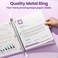 SUNEE 3 Ring Binder 1 Inch D Ring Clear View Binder Three Ring PVCFree Fit 85x11 Inches for School or Office Supplies Light Purple 1 Pack