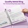 SUNEE 3 Ring Binder 1 Inch D Ring Clear View Binder Three Ring PVCFree Fit 85x11 Inches for School or Office Supplies Light Purple 1 Pack