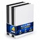 1InTheOffice 3 Ring Binder 12 inch 12 Capacity View Binder 2 White 2 Black 12 Inch