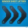 1InTheOffice Binder Sheet Lifters Black 85 x 11 Page Protectors for 3Ring Binders 10 Pack