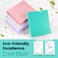 Sooez 2 Pack BinderX Extra Durable 3 Ring Binder 1 Inch Binder Round Rings Fits 350 Sheets of 85x11 Paper Customizable View Cover with Inside Pockets Cute 1 Inch Binders 3 Ring Pink Blue