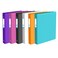 XHSHENG 3 Ring Binder 12 inch 05 Inch Round Ring Holds 85 11inch Papers with 2 Pockets6 Colorful Binders for OfficeBusiness