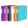 XHSHENG 3 Ring Binder 12 inch 05 Inch Round Ring Holds 85 11inch Papers with 2 Pockets6 Colorful Binders for OfficeBusiness