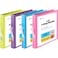 Enday 3 Ring Binder 15 Inch 1 inch Binder Clear View Cover with 2 Inside Pockets Colored School Supplies Office and Home Binders Pink Blue Purple Green 4 Pack by