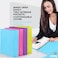 Enday 3 Ring Binder 15 Inch 1 inch Binder Clear View Cover with 2 Inside Pockets Colored School Supplies Office and Home Binders Pink Blue Purple Green 4 Pack by