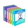 COLMSO 3 Ring Binders1 Inch Binder Round Ring Customizable Clearview Binder for School Home Office Pink Blue Green Purple Gray Orange 6Pack