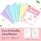 Sooez 6 Pack Extra Durable 3 Ring Binders 1 inch 1 Three Round Ring Binders with Pockets Cute Customizable Clear View Cover for 85 x 11 Letter Size Papers Pastels School Office Supplies for Girl