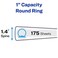 Avery Economy View 3 Ring Binder 1 Inch Round Rings 3 White Binders 05760