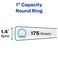 Avery Economy View 3 Ring Binder 1 Inch Round Rings 3 White Binders 05760