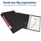 Avery Mini Durable View 3 Ring Binder Holds 55 x 85 Paper 1 Round Rings 175Sheet Capacity 14 Inch Wide Spine 1 Black Binder Great for Home School Supplies Office and More 17167