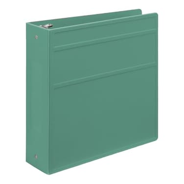 Carstens 3Inch Heavy Duty 3Ring Binder Side Opening Mint Durable Plastic Precision NoGap Rings Waterproof Cover No Pockets Holds 400 US Letter Sheets BPAFree Made in USA 17483R