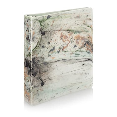 Carstens Limited Edition 2Inch Green Marble Heavy Duty 3Ring Binder Side Opening Waterproof Durable Plastic NoGap Rings Holds 300 Sheets BPAFree Made in USA 28433R