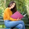 EYROZILL 3 Ring Binder 1 Inch Pink Binders Fashion View Binder with 2 Pockets for Office Supplies Waterproof Deep Pink