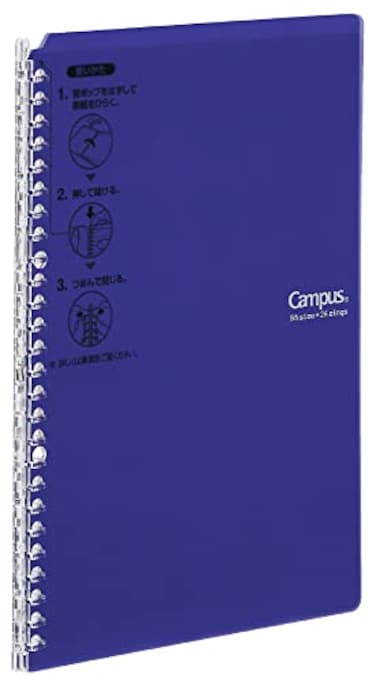 KOKUYO Kokuyo Campus Smart Ring Binder B5 Purple Refillable Binder Notebook 26 Holes with 10 Extra LooseLeaf Paper Up to 25 Filler Papers for Work Study Japan Import RUSP700V