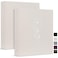 Lanpn Aesthetic Letter Size A4 3 Ring Binder 2 Packs Linen Hardcover 1 inch Round Rings Folder Holder Planner Fits 85 x 11 Paper for Office School Journaling Collections Beige