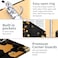 Lateefah 3 Ring Binder 1 Inch Round Ring Binder with 5 Tab Dividers Cute Clipboard Binders with 2 Pockets Decorative Three Ring Binder for Women School and Office Supplies