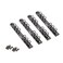 Meprotal 4pcs 6Ring A6 Notebook Metal Binders Binder Mechanism Replacement Kit for DIY Loose Leaf Book DIY Photo Album Paper Storage Folder Black