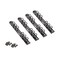 Meprotal 4pcs 6Ring A6 Notebook Metal Binders Binder Mechanism Replacement Kit for DIY Loose Leaf Book DIY Photo Album Paper Storage Folder Black