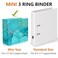 tutata Mini 3 Ring Binder 55 x 85 2Inch Binder Round Ring Blue 2 Pack