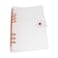 MEI YI Personal A5 Transparent PVC Binder Cover Clear Soft PVC Notebook Shell Rose Gold 6 Rings Protector with Snap Button Closure Loose Leaf Folders Personal A5 Clear Cover Rose Gold Binder