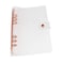 MEI YI Personal A5 Transparent PVC Binder Cover Clear Soft PVC Notebook Shell Rose Gold 6 Rings Protector with Snap Button Closure Loose Leaf Folders Personal A5 Clear Cover Rose Gold Binder