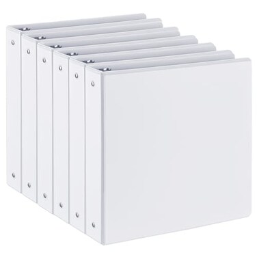 SUIN 15Inch 3Ring Binders with 2 Interior Pockets Premium Clear View Presentation Binder Holds 325 Sheets Letter Size Office School Home6 Pack