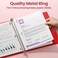 SUNEE 1 Inch Binders 3 Ring 6 Pack Clear View Three Ring Binders PVCFree Fit 85x11 Inches for School Binder or Office Binder Supplies Classic 6 Colors