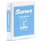 SUNEE 3 Ring Binder 1 Inch 1 Pack Clear View Binder Three Ring PVCFree Fit 85x11 Inches for School or Office Supplies White