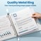 SUNEE 3 Ring Binder 1 Inch 1 Pack Clear View Binder Three Ring PVCFree Fit 85x11 Inches for School or Office Supplies White