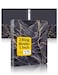 SUNEE 3 Ring Binder 1 Inch Cute Binder with 2 Pockets Decorative Black Marble Heavy Duty Fit 85x11 Inches for School Office